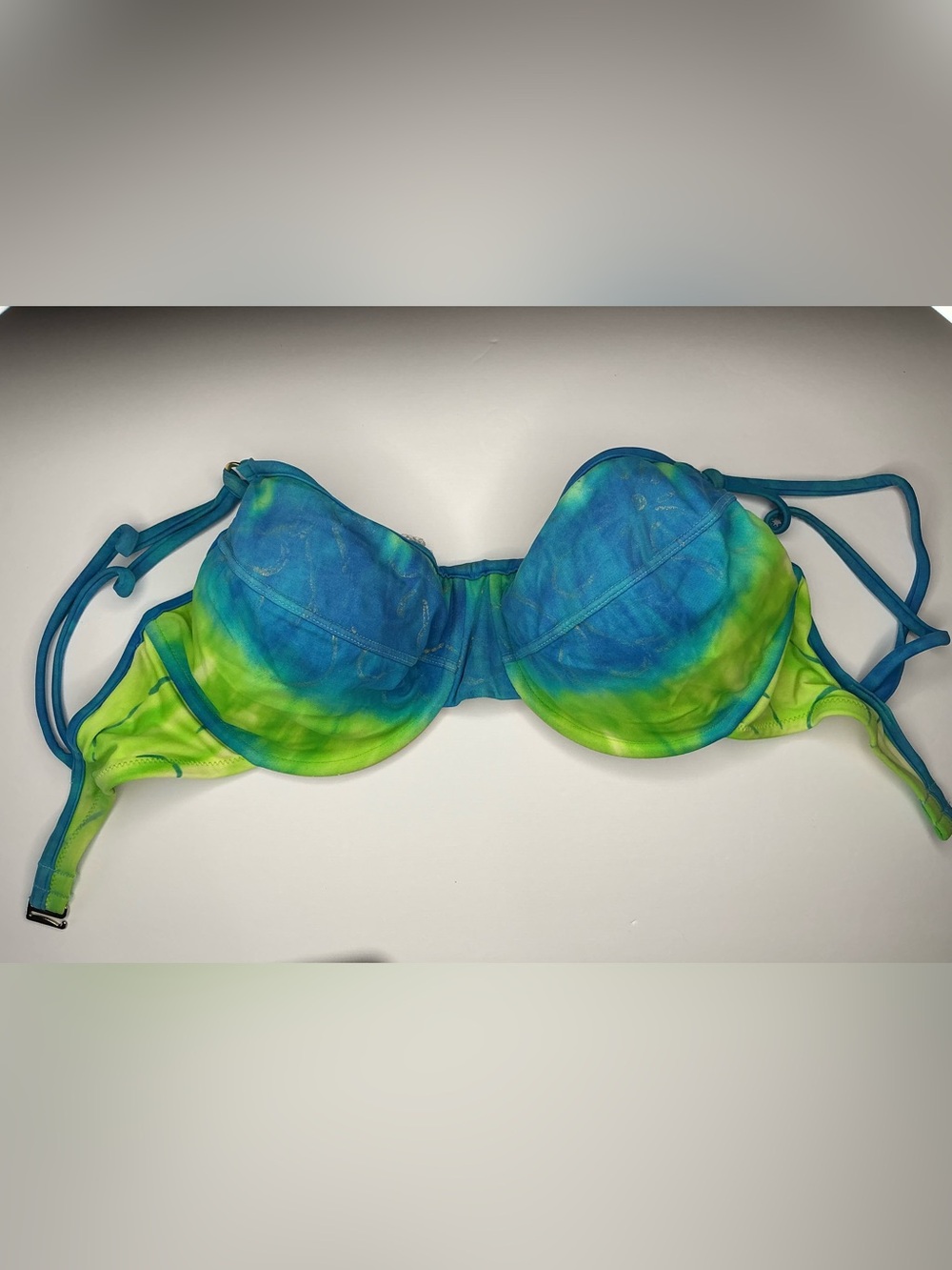 Tara Grinna Blue & Green Underwire Bikini Top
